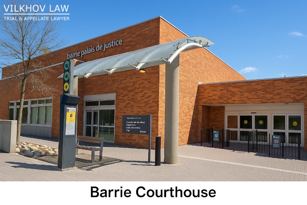 Meet with the criminal defence lawyer at the Barrie Courthouse