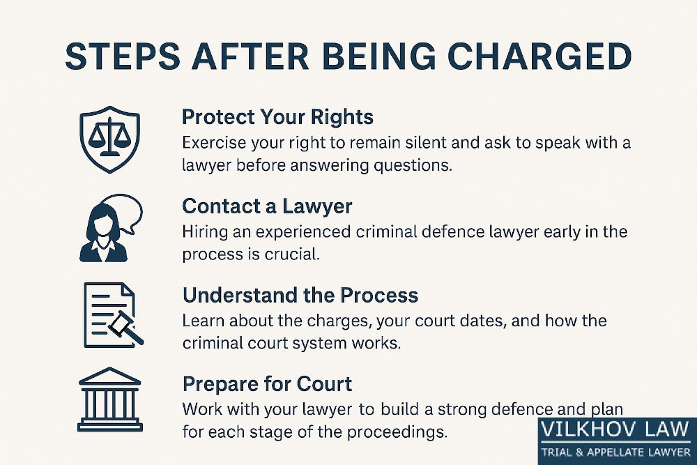 Four legal steps after being charged in Barrie